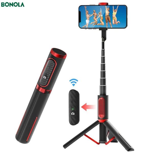 

selfie monopods bonola bluetooth phone stick sturdy hidden tripod handheld lightweight mobile live broadcast bracket remote