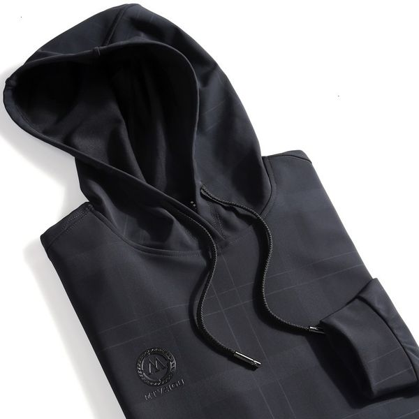 

high frequency embossed autumn hooded sweater middle-aged and young leisure hoodie coat men's 290, Black