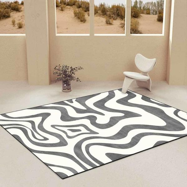 

carpets modern abstract style carpet living room grey white striped bedroom bedside decoration bathroom large area anti-slip mat