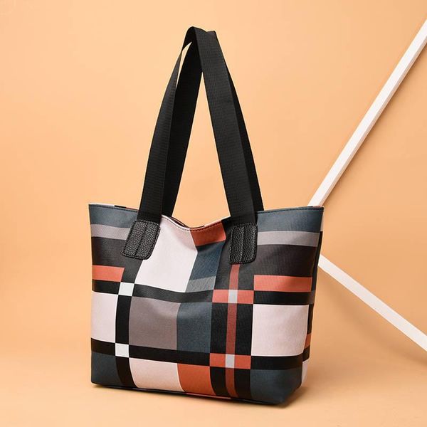 

cross body tote bag women's 2021 handbags european shoulder bags pu oxford plaid