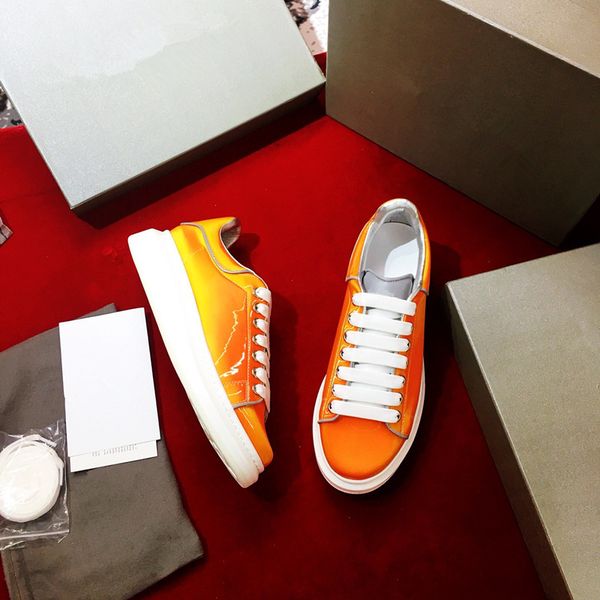 

2021 men genuine leather printing leather panel senior handmade sport shoes for casual sports shoes new fashion, Black;red