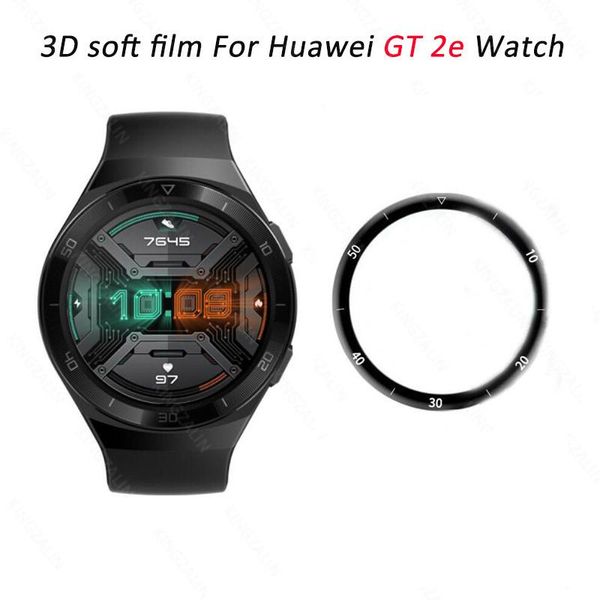 

watch bands 3d pmma screen protector full coverage for huawei gt 2e accessories, Black;brown