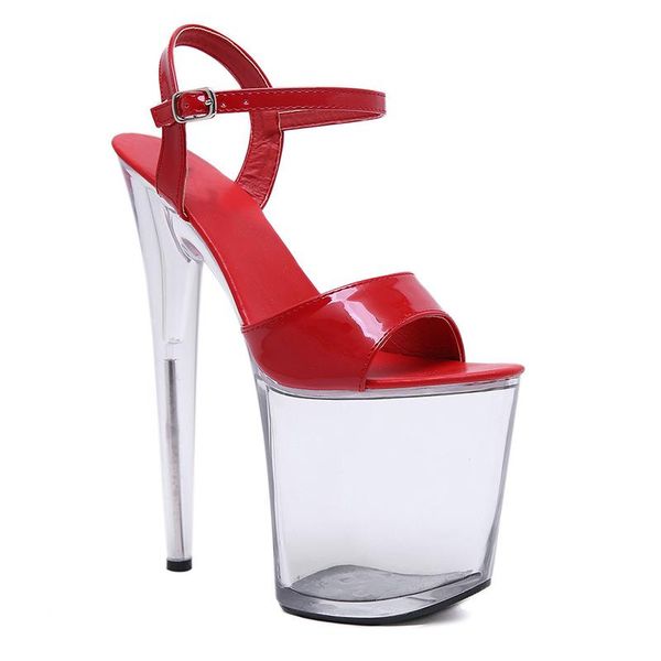 

sandals women nightclub hate sky high heel women's shoes party 2021 ankle strap, Black