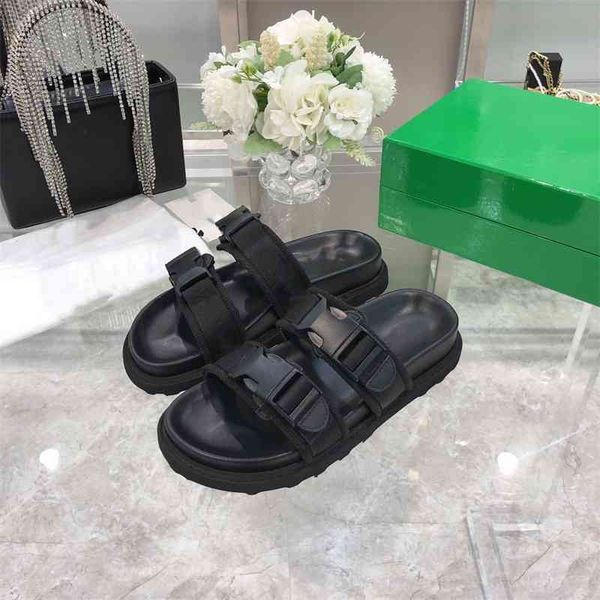 

sandal women summer flat 2021 new casual velcro leather versatile sport soft soles fashion roman shoes comfort, Black
