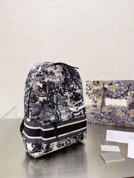 

designer backpack d women luxurys designers backpacks purses embroidered carved school bag breathable fabric fashion shoulder-bag handbags
