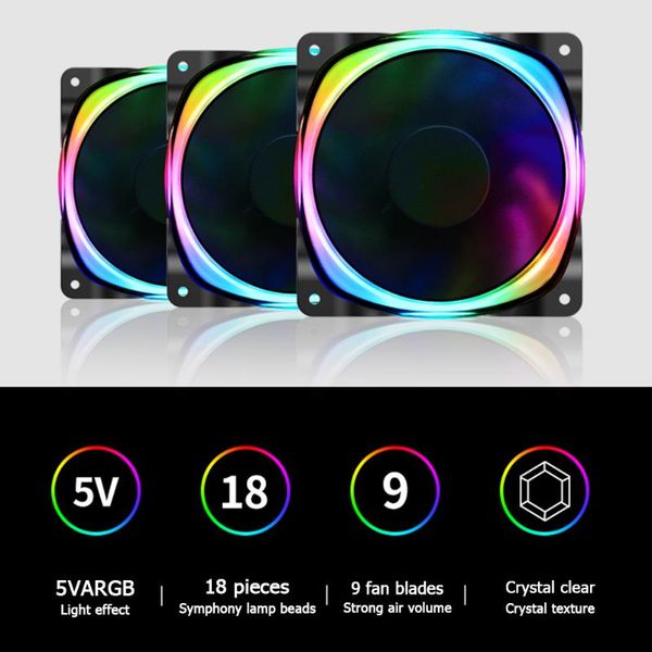 

fans & coolings jonsbo fr-701 12cm cooling fan deskcomputer pc case chassis 5v argb lighting heatsink cooler radiator