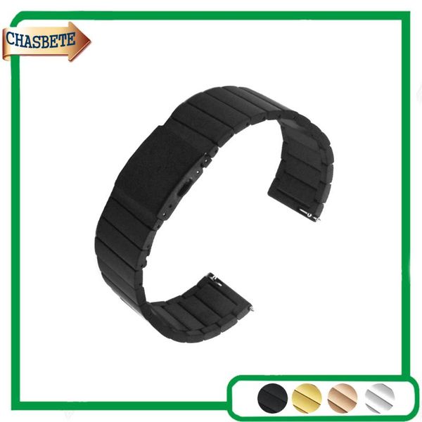 

watch bands stainless steel band for maurice lacroix 22mm 23mm quick release metal strap belt loop wrist bracelet black silver gold, Black;brown