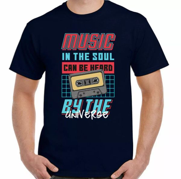 

music in soul man funny retro cassette 80s 90s pop dance dj top, White;black