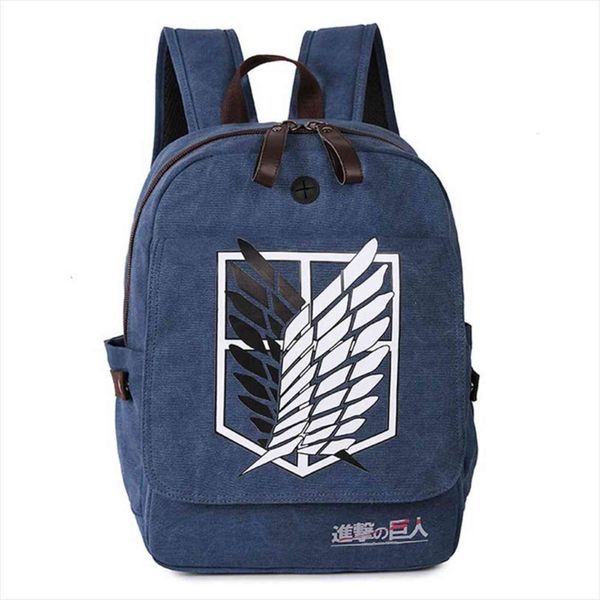 

attack on titan shingeki no kyojin one piece backpack large shoulder bag rucksack canvas backpacks mochila daypacks