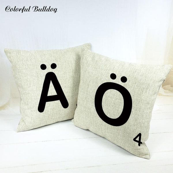 

cushion/decorative pillow decorative pillows for home sofa car seat cartoon style 26 letter and symbol & cute beige background cushion cover