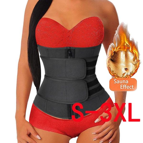 

women's shapers waist trainer vest plus size fajas slim fit jogging beltÂ corset double strap body shaper slimming sweat, Black;white