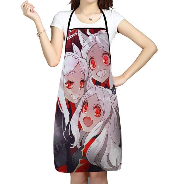 Фартуки Helltaker Anime Pattern Oxford ткань фартук для мужчин женщин нагрудники домой кулинария выпечки уборки кухни аксессуар