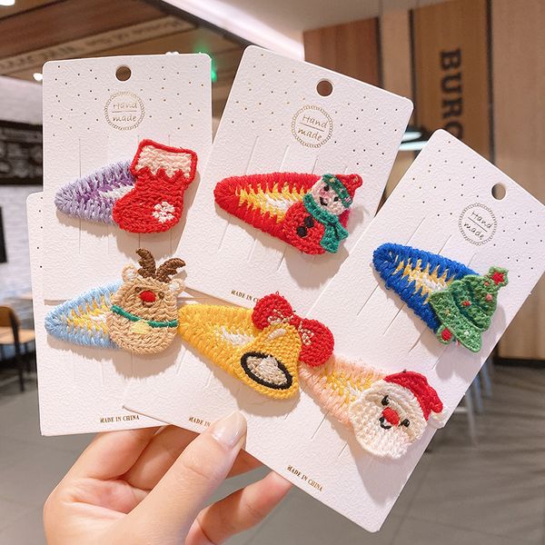 

christmas hair clips korea fashion xmas cute deer hairbands tree fabric girls women hair accessories, Slivery;white