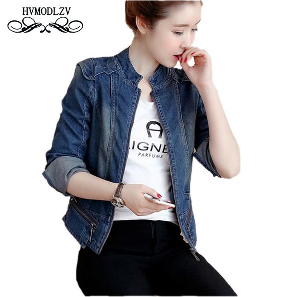 

women's jackets bomber denim jacket woman 2021 long sleeved large size slim short cowboy coat fashion casual women lj463, Black;brown