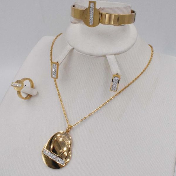 

earrings & necklace dubai gold plat fashion jewelry set africa wedding women, Silver