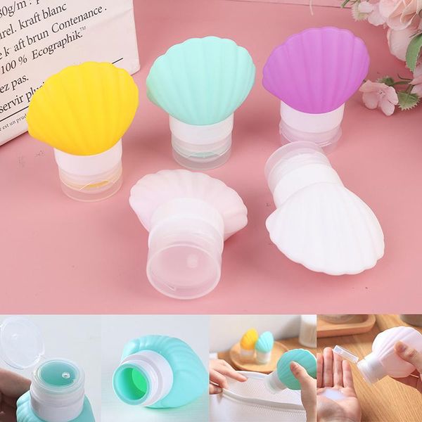 

liquid soap dispenser 40ml portable silicone refillable bottle empty travel packing press for lotion shampoo cosmetic squeeze containers 1pc