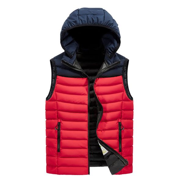 

women's vests sports down cotton hooded vt men's vt waistcoat women's lightweight warm cotton et large coat, Black;white