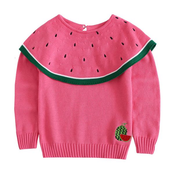 

autumn baby kids girls long sleeve watermelon printing knit sweater winter baby kids girls pullover sweaters children's clothes, Blue