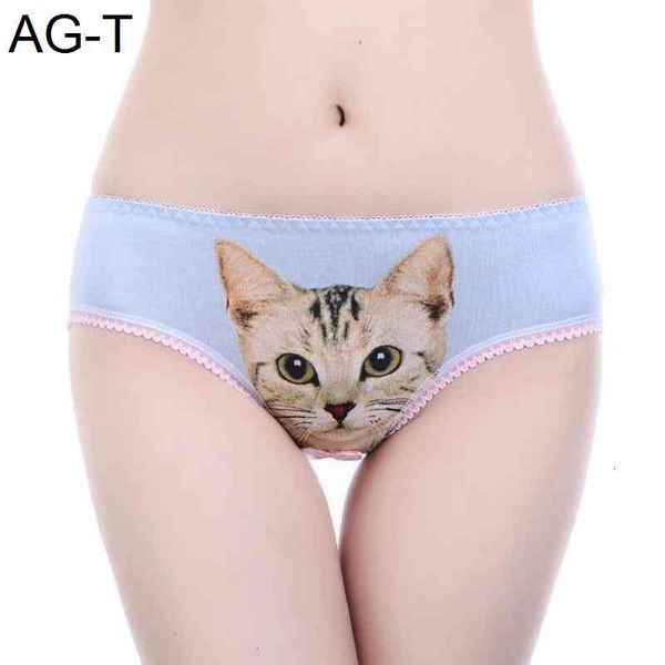 

2021 women 3d cat printing panties underwear cotton panty trousers lingerie intimates briefs shorts underpants, Black;pink