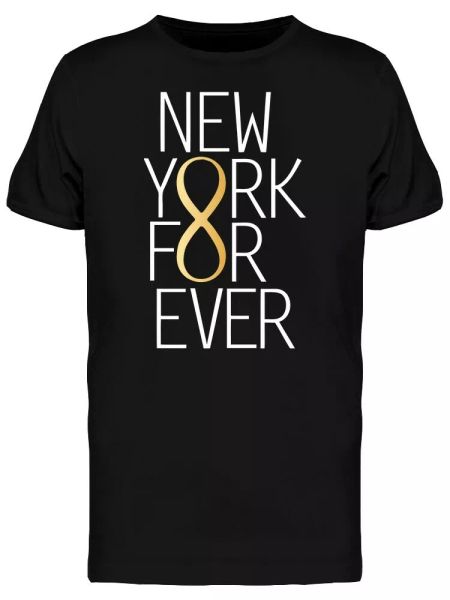 

new york forever infinite tee men's -image by shutterstock, White;black