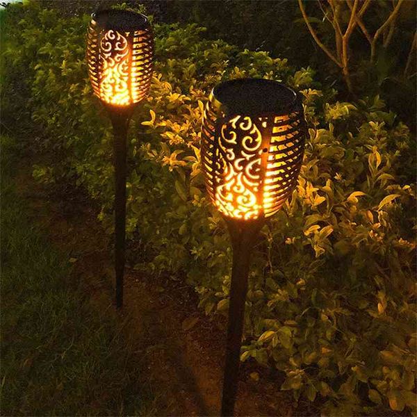 

solar energy 96 33 / 12led flame torch outdoor induction garden landscape lamp