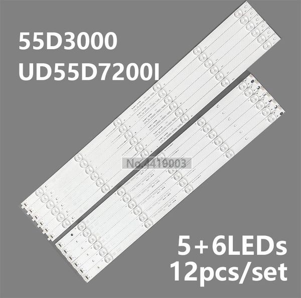 

strips led backlight strip 11 lamp for lb-c550f14-e4-s-g1-l02/l03/se2 dl5/dl6 55d3000 d2000 lb55036 uhd55d5500isx2 55d2000i ud55d7200i