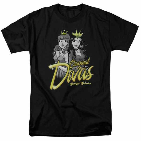 

archie comics original divas t shirt licensed comic book tee black, White;black