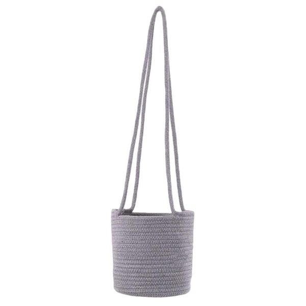 

storage baskets 1pc hanging rope planter basket gardening green plant flowerpot