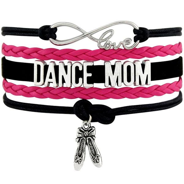 

charm bracelets dance mom dancer ballet shoes infinity love handmade women men girl jewelry gift drop, Golden;silver