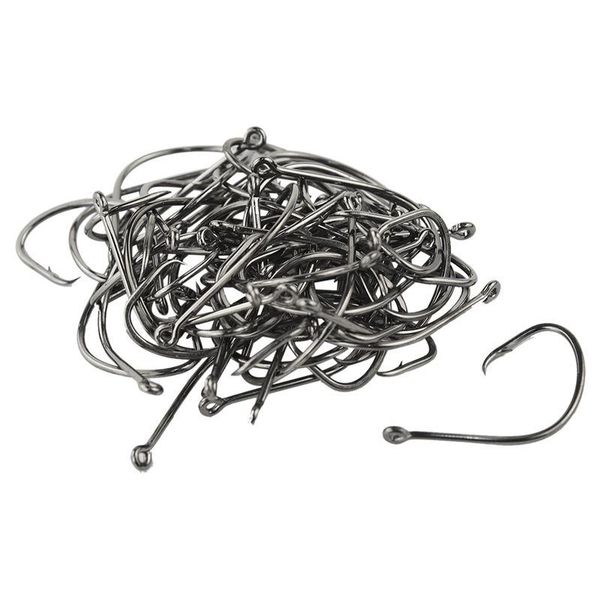 

chemically sharpened ocs circle fishing hooks tackle black #2/0