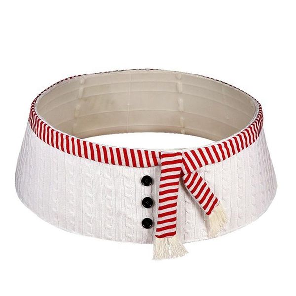 

christmas decorations snowman knitted tree skirt xmas party collar base cover