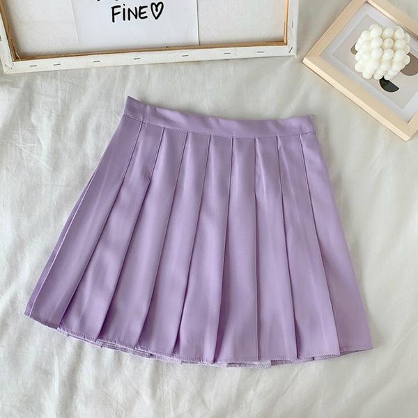 

skirts pleated women high waist casual ins preppy students sweet chic solid all-match womens streetwear slim mini skirt ulzzang, Black
