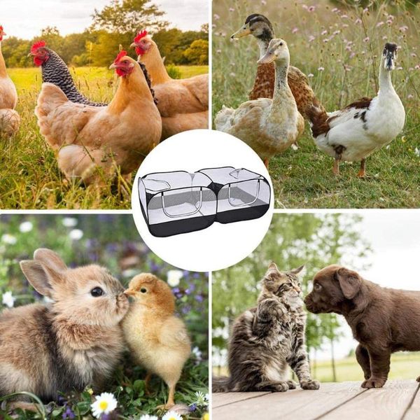 

small animal supplies foldable cage fence tent portable breathable for chick pet outdoor r4t1