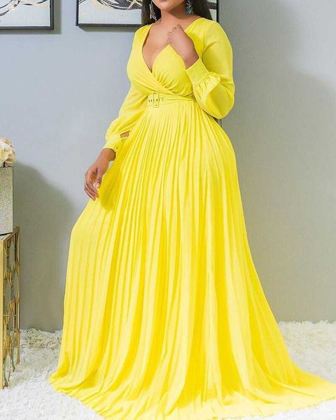 

yellow high 2021 waisted slim solid chiffon long sleeve dress, Black;gray