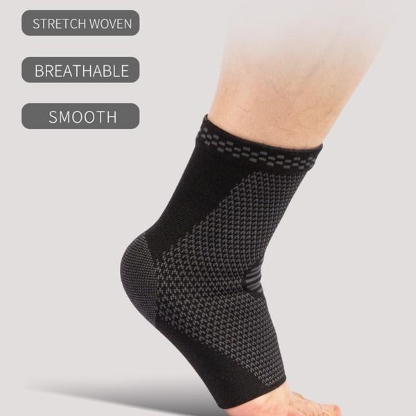 

ankle support protector compression skin color protection four-sided elastic palm running cycling hiking, Blue;black