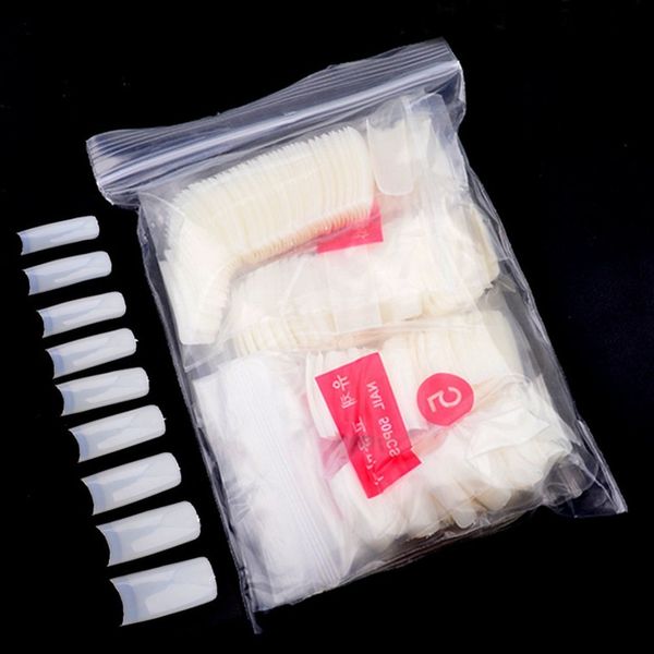 

500pcs false nail tips full/half/french cover fake natural color artificial false nails for diy nail art, Red;gold