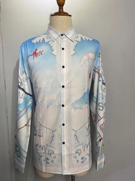 

men's casual shirts jk5102fashion 2021 runway luxury european design party style clothing, White;black