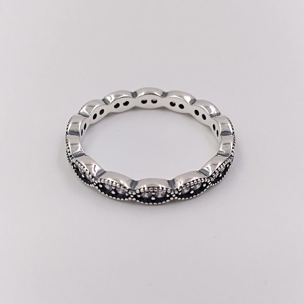 

authentic 925 sterling silver rings band of shimmering leaves ring fits european pandora style jewelry 190923cz