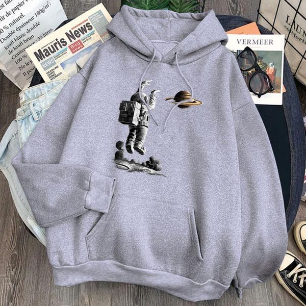 

men's hoodies & sweatshirts mann astronaut in raum drucken fleece harajuku lose mit kapuze kleidung mens fashion komfortable hoody punk, Black