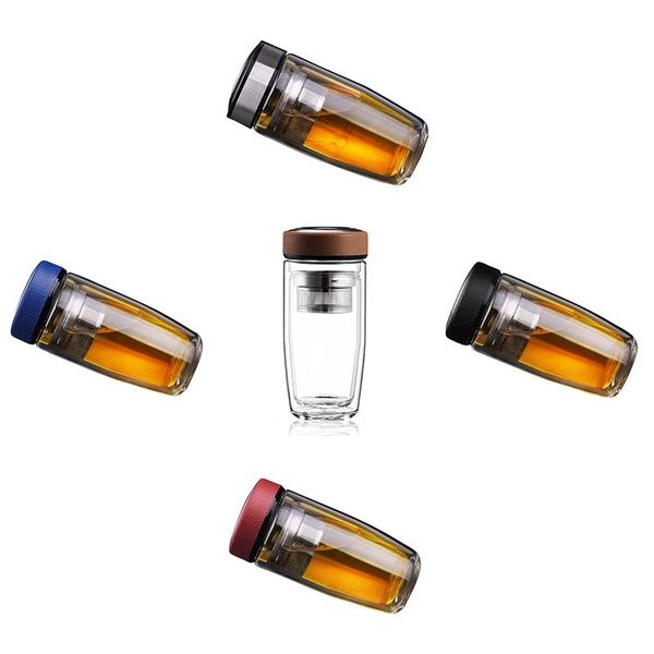 

water bottles 350ml double bottle car mounted scald proof gl stainless steel filter tea tumbler