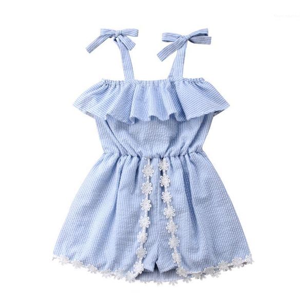 

girl's dresses 2021 summer toddler kids baby girls lovely clothes blue striped sleeveless ruffles party gown formal1, Red;yellow
