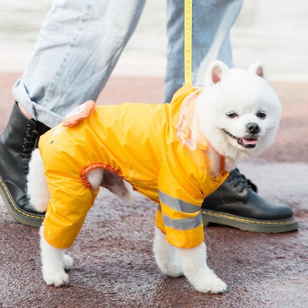 

dog apparel raincoat reflective waterproof lightweight adjustable rain jacket with hood for small medium large dogs