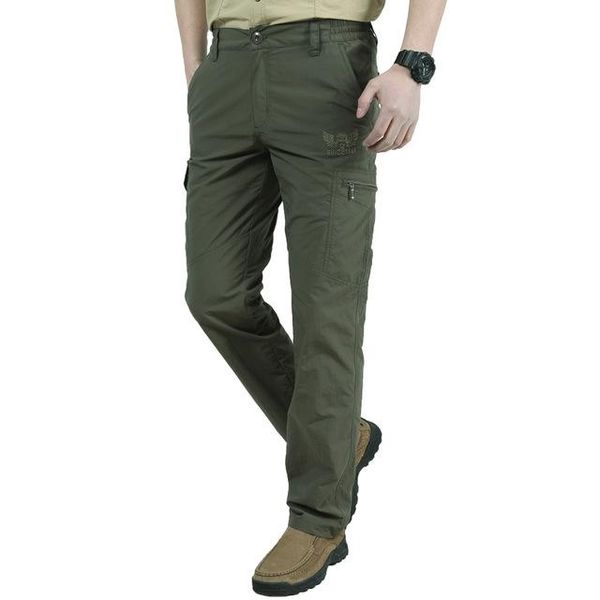 

men's thin waterproof military pants quick dry breathable tactical cargo trousers for male casual slim bottom jeans, Blue