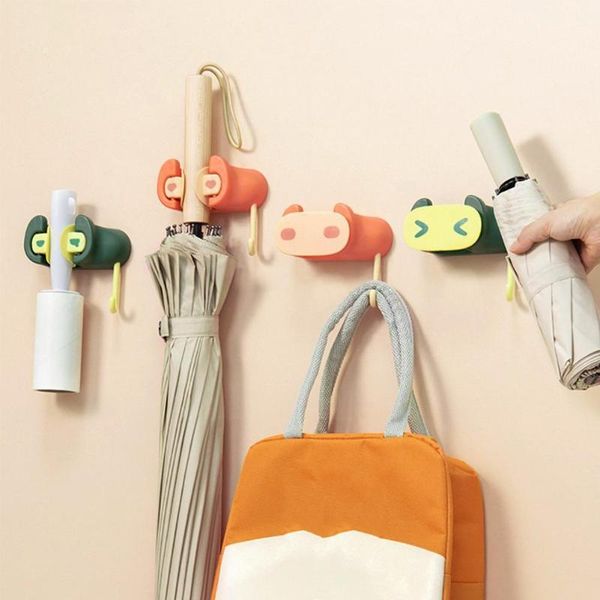 

hooks & rails mop towel, hook, bathroom and kitchen balcony wall, rack, storage hook clip punching, multi-function broom k0j4