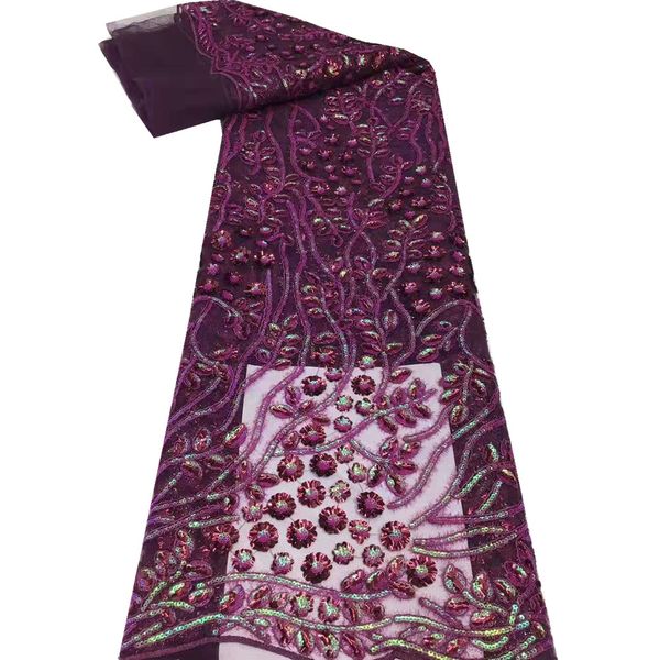 

2021 luxury women with sequins french africa fabric swiss tulle latest nigerian fabrics fj-175, Black;white