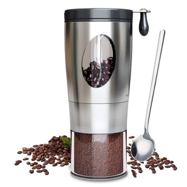 

manual coffee grinders grinder portable hand with adjustable setting conical ceramic burr stainless steel mill for espress