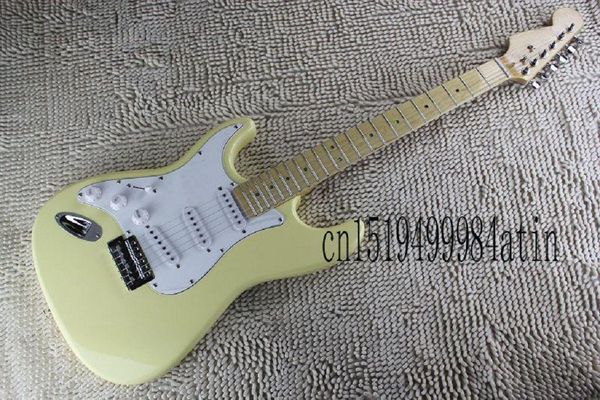 

shipping 6 strings left hand cream yellow electric guitar @17