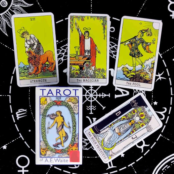 

new tarot of a.e. waite cards prophecy divination deck english version entertainment board game 78 sheets/box