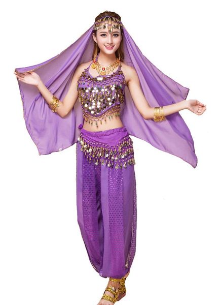 

belly dance costume performing dancewear bollywood bellydance dress cloth ( pant+belt+veil ) s/m/l stage wear, Black;red