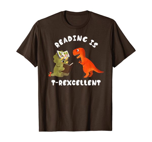 

Reading Is T-Rexcellent Funny Dinosaur T Shirt For Book Love, Mainly pictures